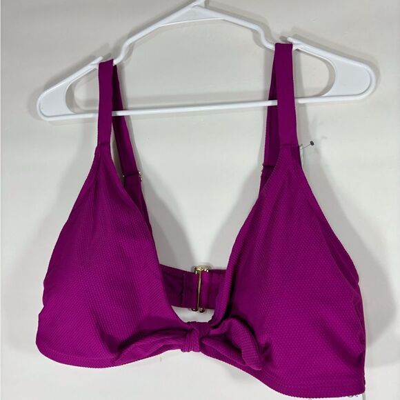 Fuchsia Bikini Top Size 1X - Picture 1 of 5